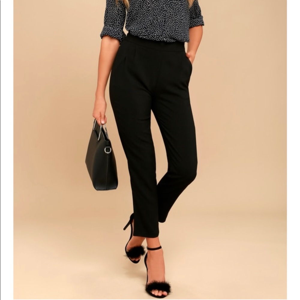 Kick It Black High Waisted Trouser Pant